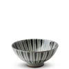 MIYA Company Green Celadon Geometric Chevron Pattern Rice Bowls Made in Japan Available at Miya.