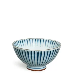 MIYA Company Hamon Blue Tokusa 4.5" Rice Bowl