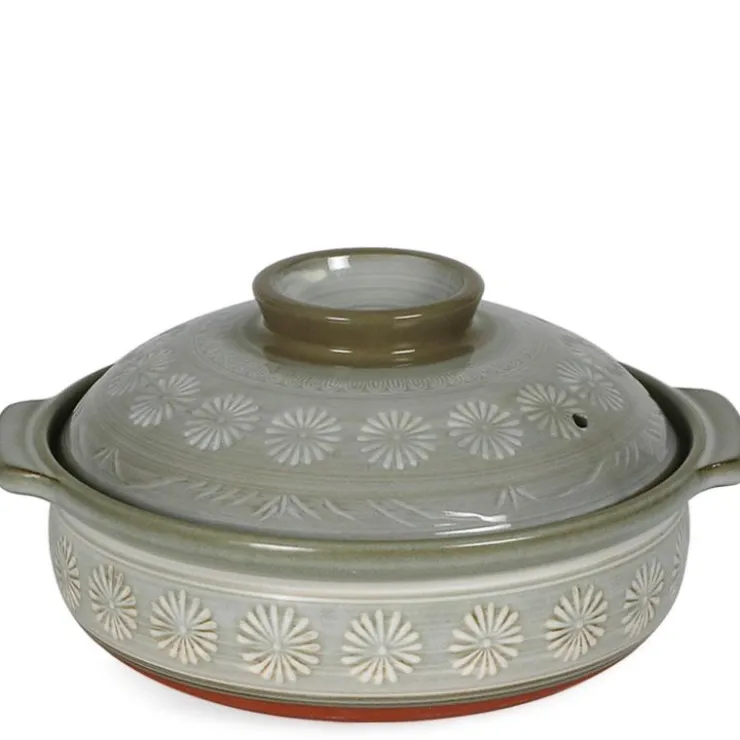 MIYA Company Hana-Mishima Donabe Casserole, 135 Oz.