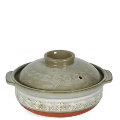 MIYA Company Hana-Mishima Donabe Casserole, 20 Oz.
