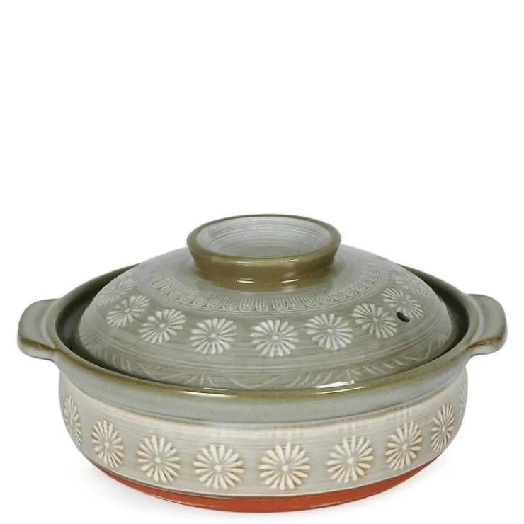 MIYA Company Hana-Mishima Donabe Casserole, 50 Oz.