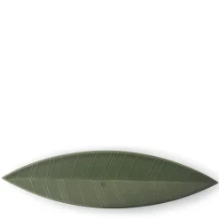 MIYA Company Hazara Leaf Plate Green 14.5" x 3.75"