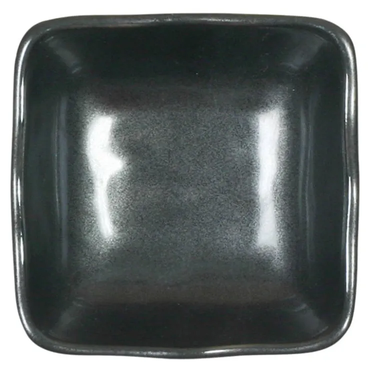 MIYA Company Iron Glaze 3.25" Square Sauce Dish at Miya
