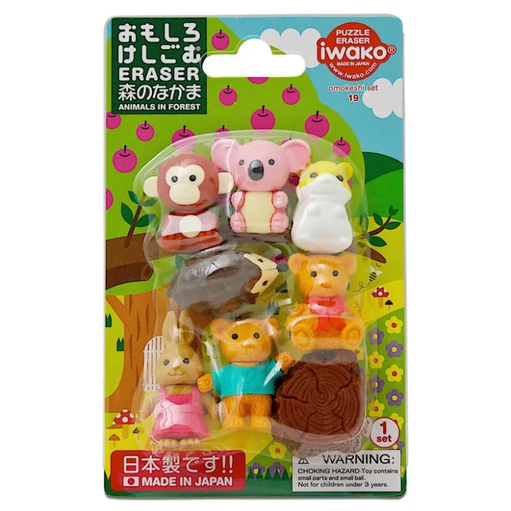 MIYA Company Iwako Forest Friends Eraser Pack