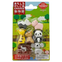 MIYA Company Iwako Zoo Animals Eraser Pack