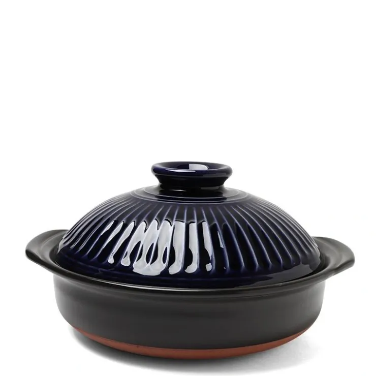 MIYA Company Kikka Blue Donabe Casserole 10"