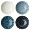 MIYA Company Kiku Mum Sauce Dish set in blue and white colors made in Japan available at Miya!