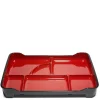 MIYA Company Lacquered Lunch Tray 14" X 9.5" - Red