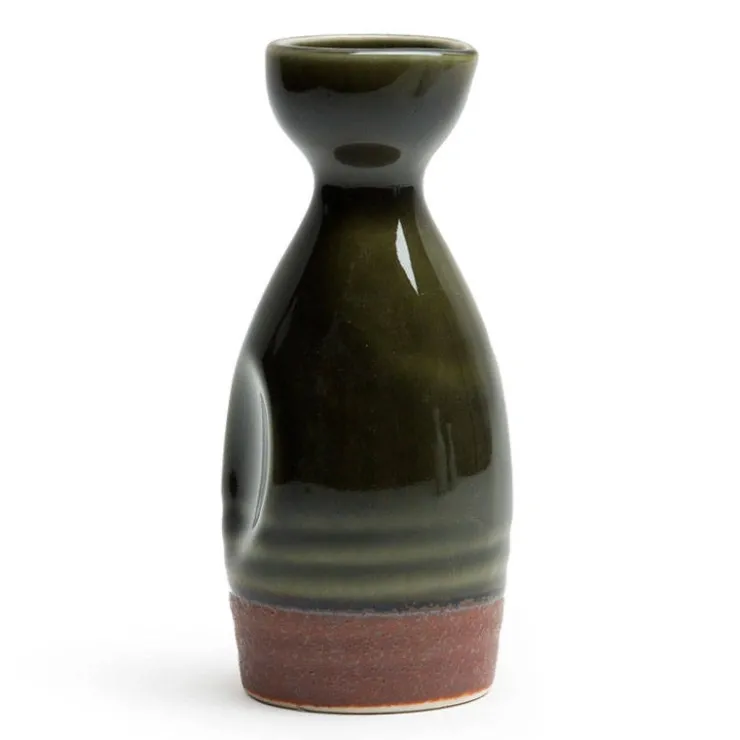 MIYA Company Oribe Green Authentic Japanese Sake Bottle Available at Miya.