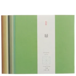MIYA Company Origami Paper Washi 10-Shades of Green