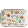 MIYA Company Pink Origami Crane Design Rectangle Plate at Miya