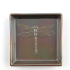 MIYA Company Plate Square Dragonfly Rainbow Luster