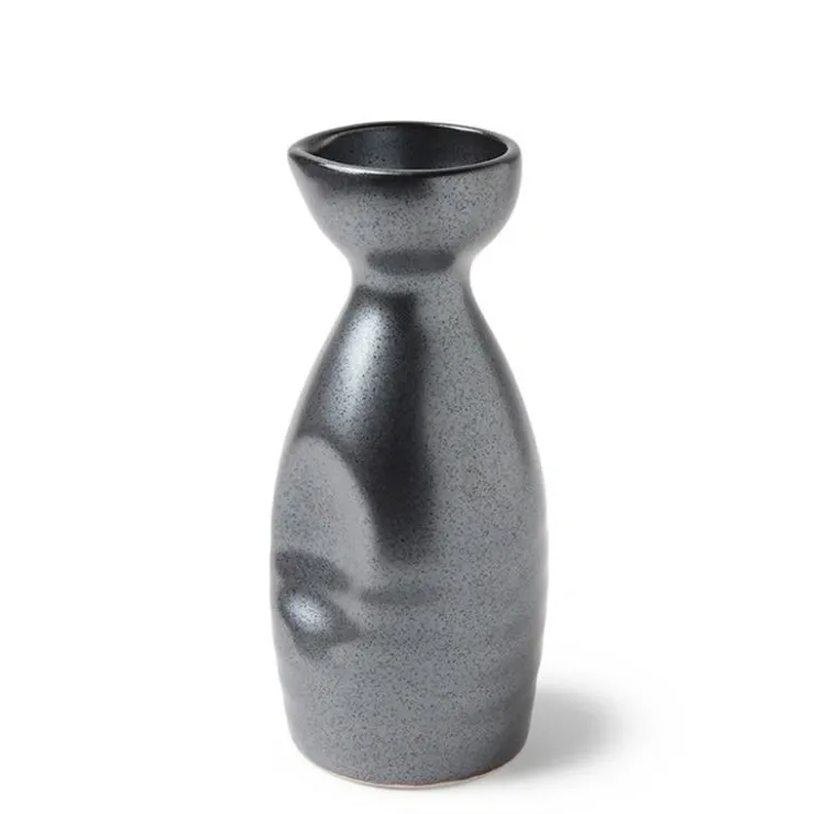 MIYA Company "Iron Glaze" Sake Bottle Made in Japan.