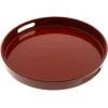 MIYA Company Red Lacquer Tray Round 13-1/2"