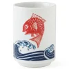 MIYA Company Red Tai Fish Teacup made in Japan available at Miya.
