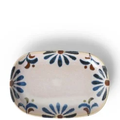 MIYA Company Rustic Blue Floral Design Made in Japan Available at Miya.