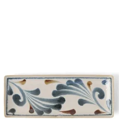 MIYA Company Rustic Blue Vines Rectangle Plate