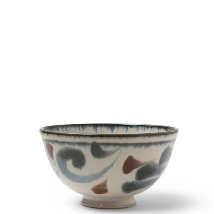 MIYA Company Rustic Blue Vines Rice Bowl