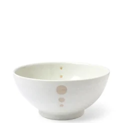 MIYA Company Satin White Dots 7-1/4" Bowl