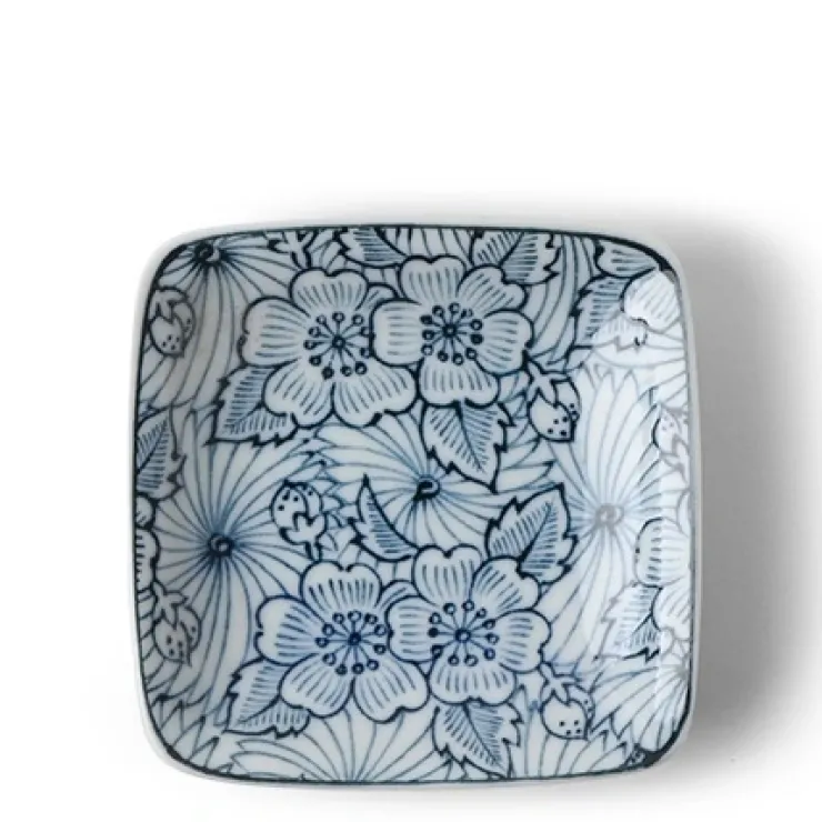 MIYA Company Sauce Dish 3" Sq. Garden Bloom