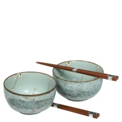 MIYA Company Spring Blossoms 5" Bowl For Two Set at Miya
