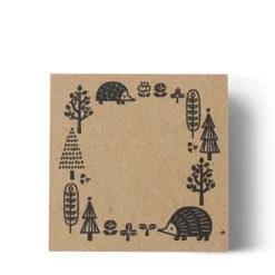 MIYA Company Stamp Hedgehog Forest Circle