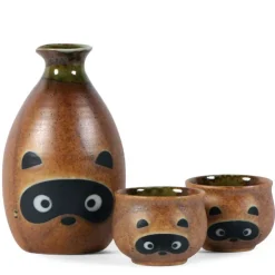 MIYA Company Tanuki Raccoon Sake Set at Miya