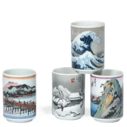 MIYA Company Teacup Set Tokaido Scene 5 Oz.