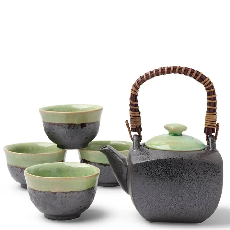 MIYA Company Tea Set Bronze/Jade Square