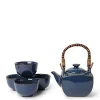 MIYA Company Tea Set Namako Blue Square