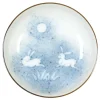 MIYA Company Tsuki Usagi Rabbit Blue and White Sauce Dish Made in Japan.