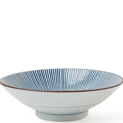 MIYA Company Visit Miya for our Blue Sendan Tokusa Collection. Blue lines radiate from the center of the piece that grow to reach the rims. Shop now!