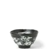 MIYA Company White Brush Stroke Design Ceramic Everyday Bowls made in Japan available at Miya.