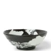 MIYA Company White Brush Stroke Design Ceramic Everyday Bowls made in Japan available at Miya.