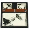 MIYA Company White Brush Stroke Sushi Set at Miya