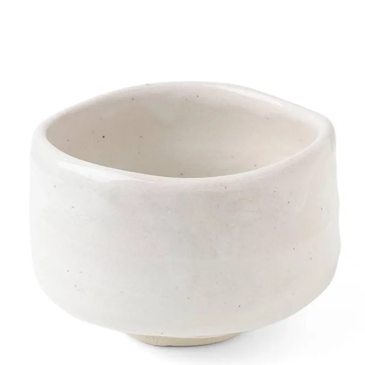 MIYA Company White matcha tea bowls cups available at Miya made in Japan.