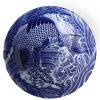 MIYA Company Wild blue koi fish design on a ceramic bowl made in Japan available at Miya.