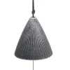 MIYA Company Wind Chime Cone Pewter Ribbed 2"