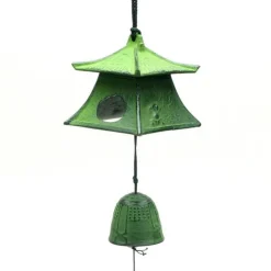MIYA Company Wind Chime Lantern Green 2-5/8"